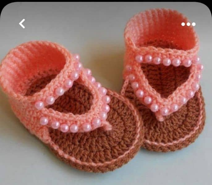 Hand made crochet booties 14