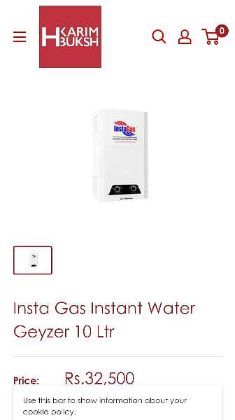Insta Gas 10Ltr geyser (good condition) 2