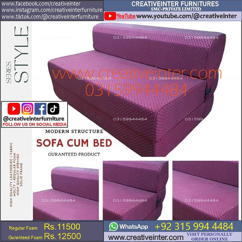 sofa cum bed Double set single almari cupboard dressing foam wooden 2