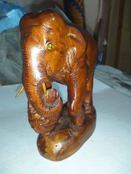 wooden elephant showpiece 2