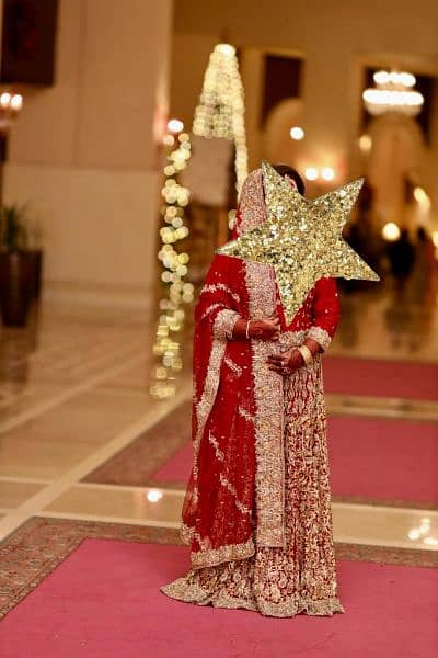 bridal lehnga red colour with jewellery 0