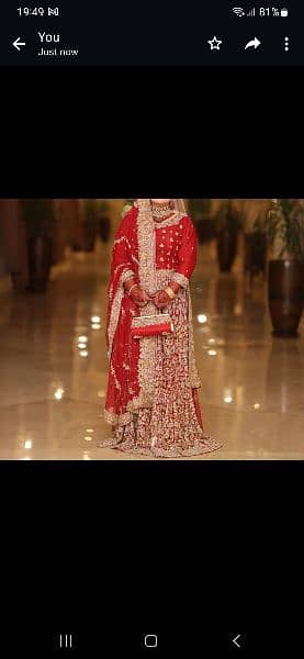 bridal lehnga red colour with jewellery 3