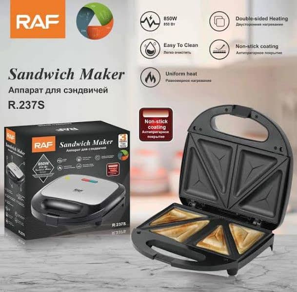 RAF Sandwich Maker R-237S 850W RAF Sandwich Maker R-207s 850W 1