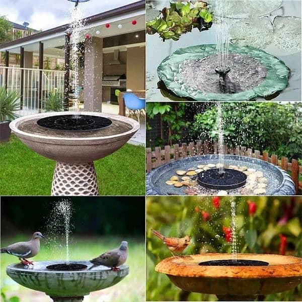 Solar Floating Water Fountain Bird Bath Fountain Pump Pond Decorati 12