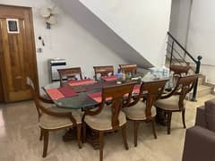 8 seater dining table with chairs 0