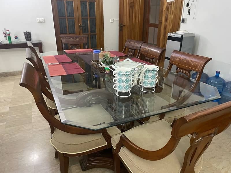 8 seater dining table with chairs 2