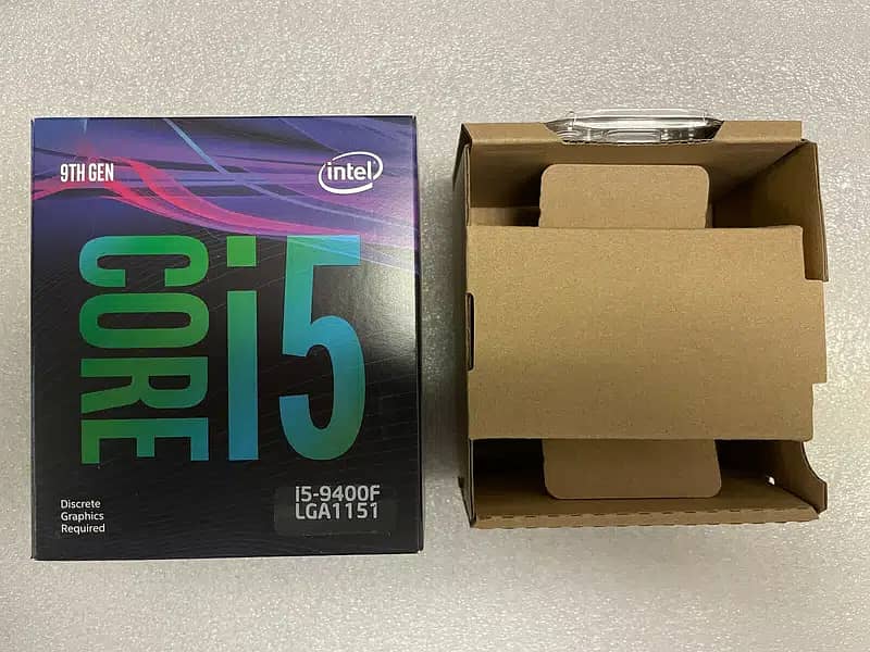 Intel i5 9400F 9th Gen CPU with Box and Stock Heatsink Cooler 0