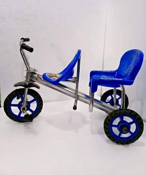 4 STAR ToYs 
Double Seat Tricycle Pure Plastic 0