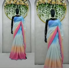 Colorful chiffon saree