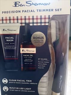 Facial trimmer Set including Facial Oil and Facial Wash 0