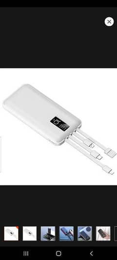 10000 mAh powerbank attached 4 leads