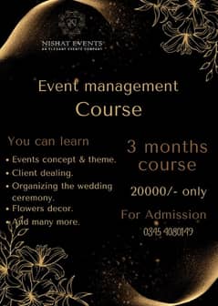 event management  course