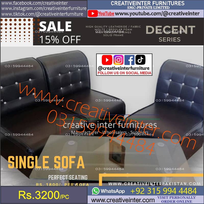 office single sofa Molty foam home parlor furniture chair table 14
