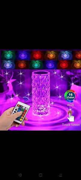 Crystal Diamond Table Lamp, 16 Color Changing Touch Lamp 2