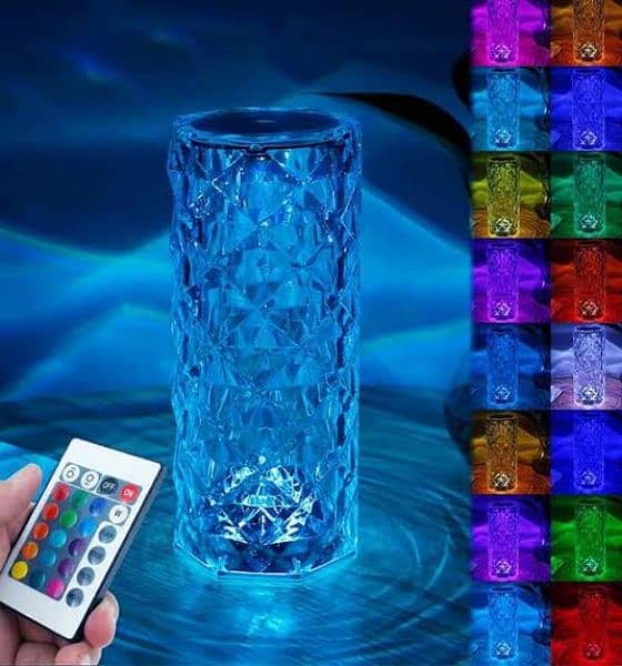 Crystal Diamond Table Lamp, 16 Color Changing Touch Lamp 3