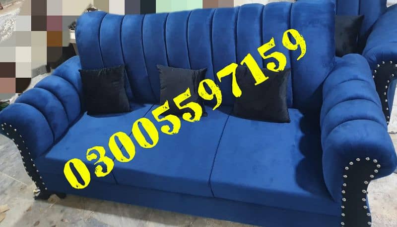 sofa set L shape 5,7 seater wood fabric valvet home lounge furniture 17