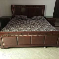 Bed set/wooden bed/double bed set/ new condition/ 0