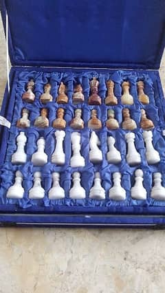 Chess set in marble