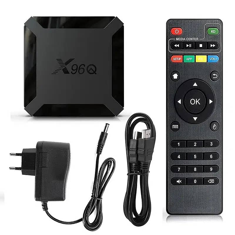 X96Q Smart 4K Android Box TV Device 4GB Ram/64 Rom (Free TV Chennels 0