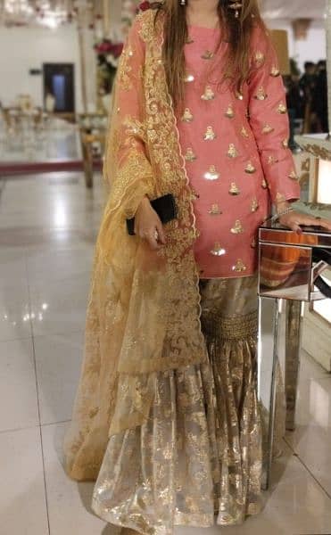 semi formal gharara shirt 0