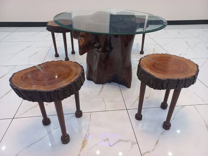 sheesham wood table and chairs 7