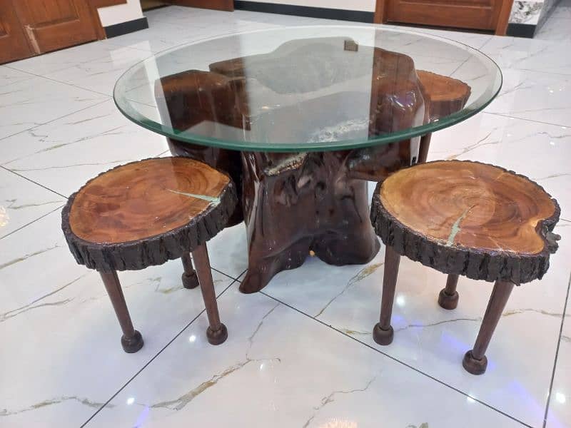 sheesham wood table and chairs 9