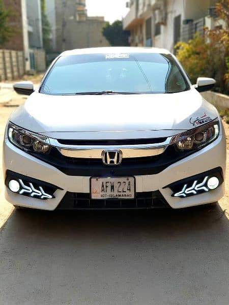 civic x front bumper DRL lights with fog bulbs 3