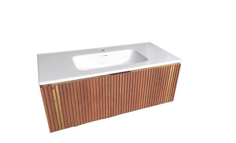 bathroom vanity/ wooden texture / pvc bathroom vanity sink/ ceramics 0