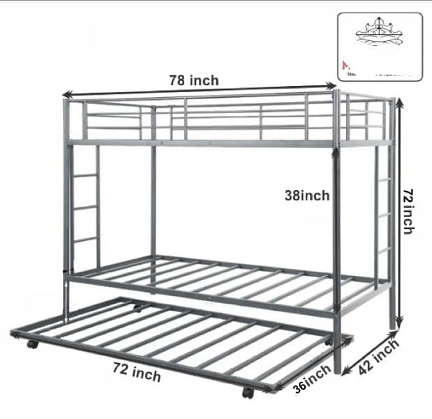 Brand New Bunk Bed 3 in one for sale 3
