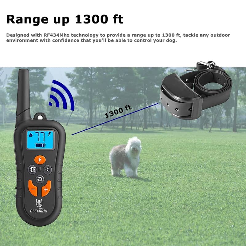 Dog Training Collar/Dog Shock Collar--1300 ft Remote Range-- c118 1