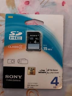 Sony Memory card 8GB and 4GB