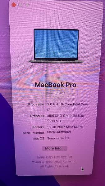Apple MacBook pro 2019 16inch display 4gb graphic card 2