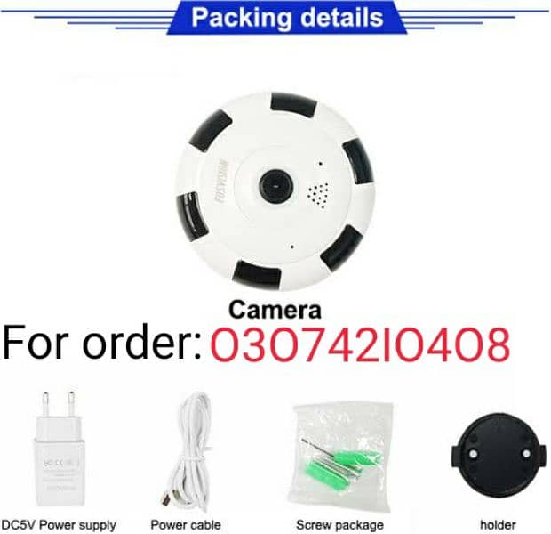 3D 360 Cctv wifi wireless IP night vision supported Camera security 0