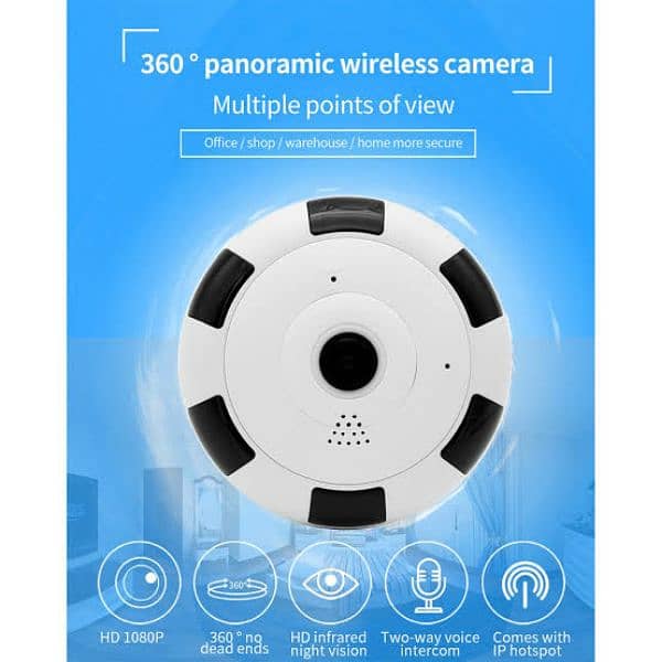 3D 360 Cctv wifi wireless IP night vision supported Camera security 1