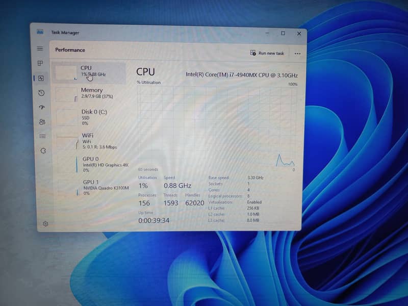 Dell Precision M6800 I7 4940MX 4GB NVIDIA GPU 3