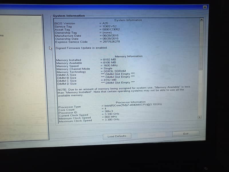 Dell Precision M6800 I7 4940MX 4GB NVIDIA GPU 12