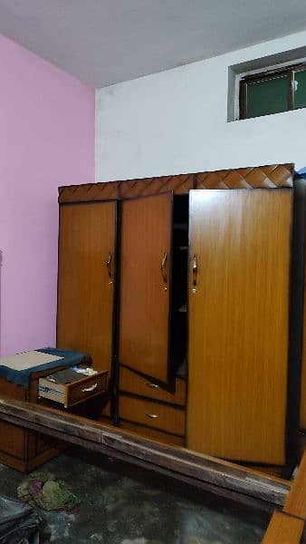 Doble Bed with Side Table ,
 Singhar,
 Divider ,
 Almari 3 Part, 2