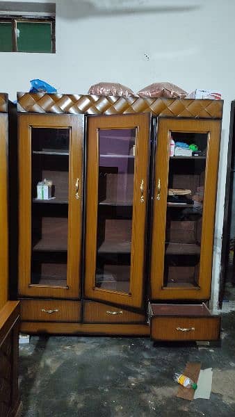 Doble Bed with Side Table ,
 Singhar,
 Divider ,
 Almari 3 Part, 3