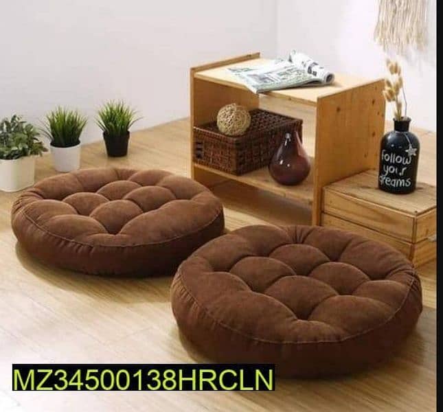 2 PCs Floor Cushions | Velvet Floor Cushions | Delivery Available 2