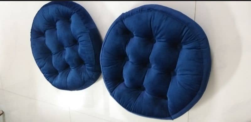 2 PCs Floor Cushions | Velvet Floor Cushions | Delivery Available 5