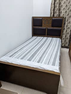 Beautiful Modern Single Bed with Side Table