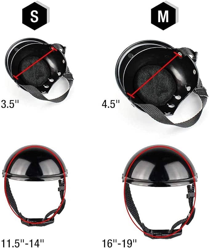 Lesypet Dog Helmet, Dog Motorcycle Helmet Dog Hat Safety Hat c189 3