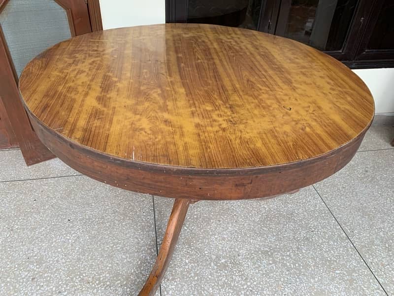 old shesham wood dining table 0