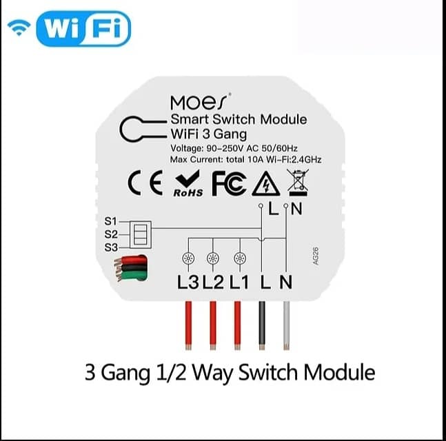 SMART HOME / Switch 4 Gang, WIFI works Alexa / Smart Life 16