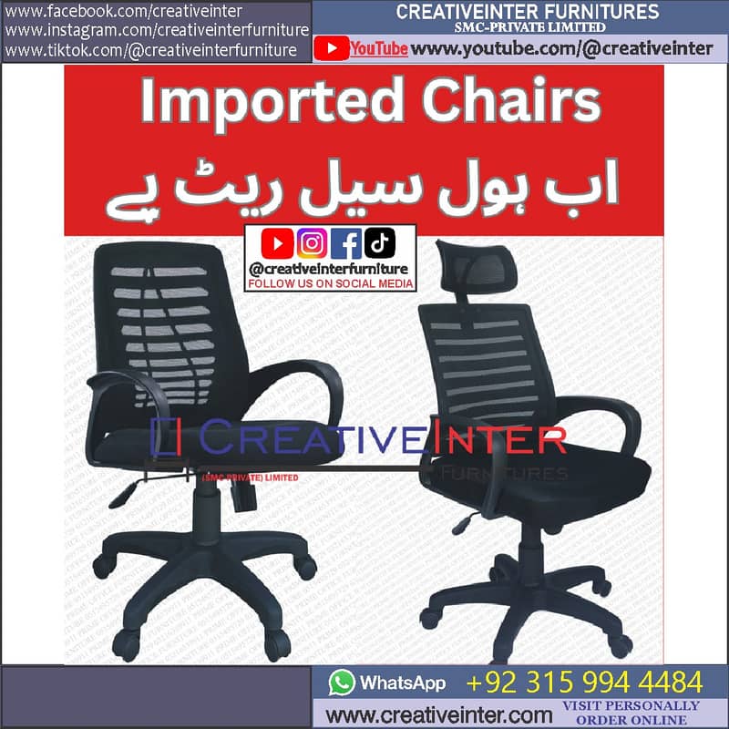 Office recliner chair table mesh Manager workstation revoling rolling 8