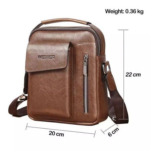 WEIXIER Cross Body Leather Bag for men 3