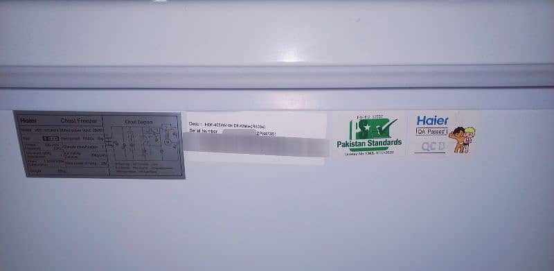 Haier Inverter HDF-405INV Single Door Deep Freezer 10