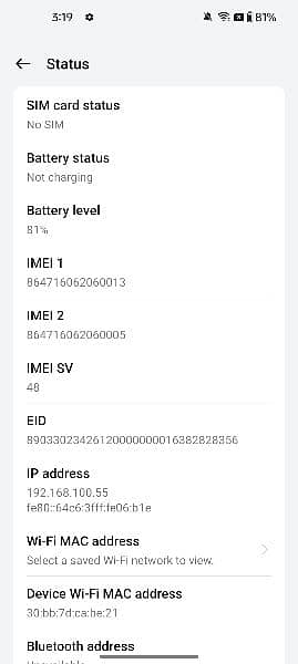 OnePlus 11 5G nOn PTA 10