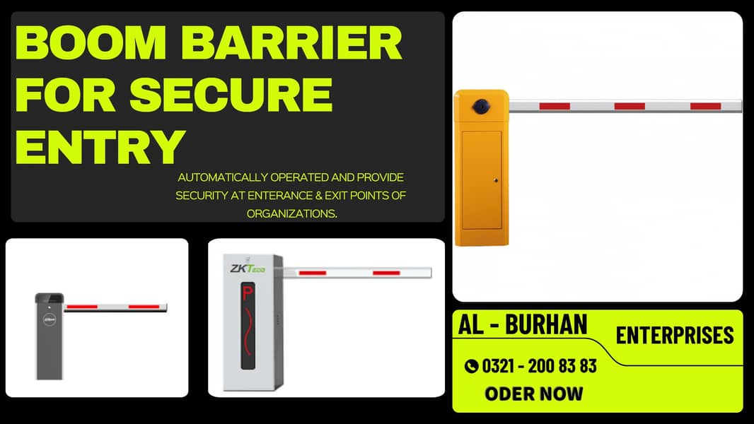 Smart Parking Boom Barrier Security Gate for Secure Entry / Exit 1