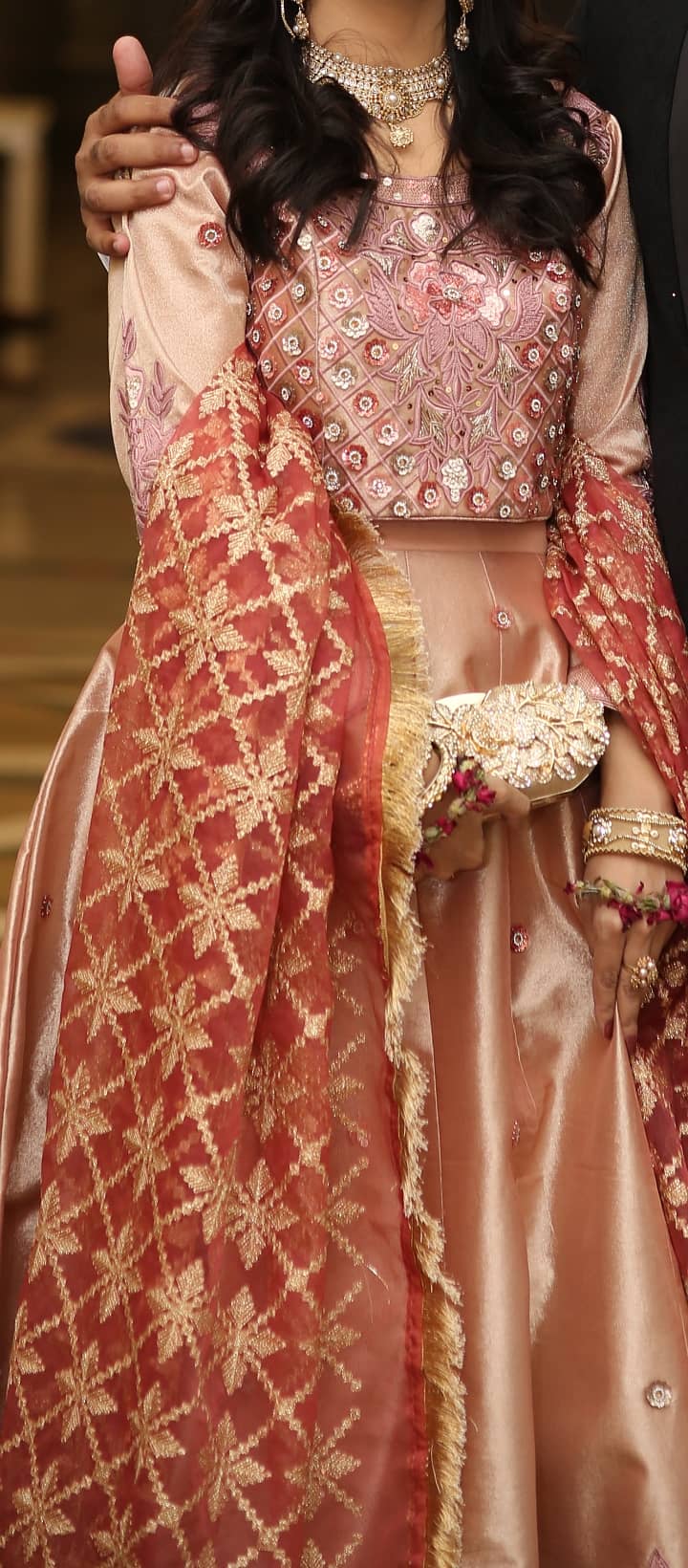 wedding wear Lehnga choli ( baby pink) ready to wear baby pink 1